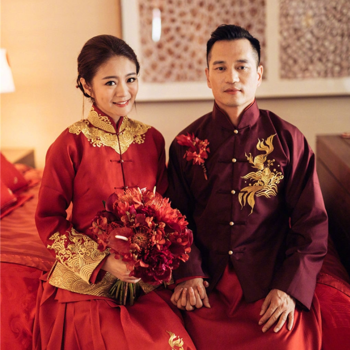 扒一扒明星的中国风新娘装，你最喜欢哪对新人的？